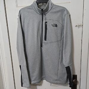 The North Face Canyonlands Mens Light Gray and 1/2 Zip Pullover Large NWOT